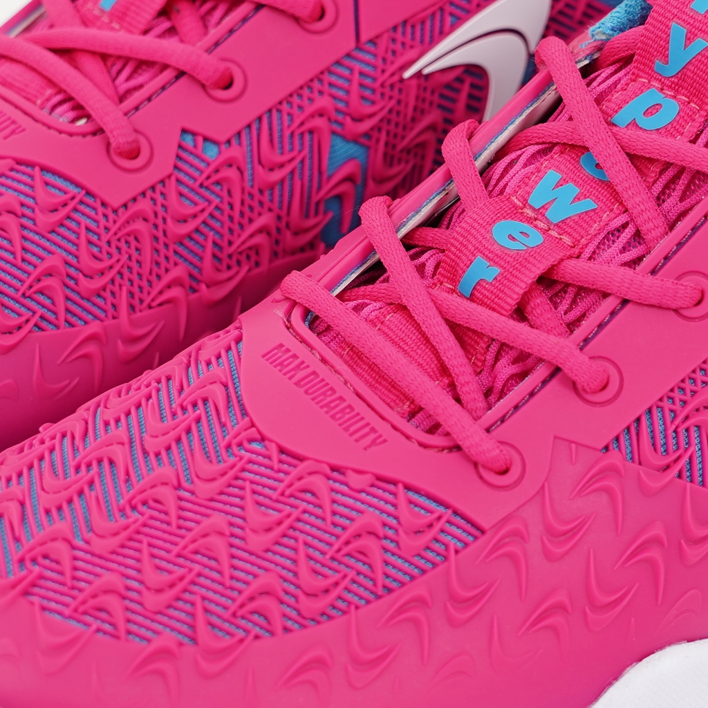 BESTPROMO Flypower New Dieng Sepatu Olahraga Badminton Pria dan Wanita Pink/Sky Blue/White