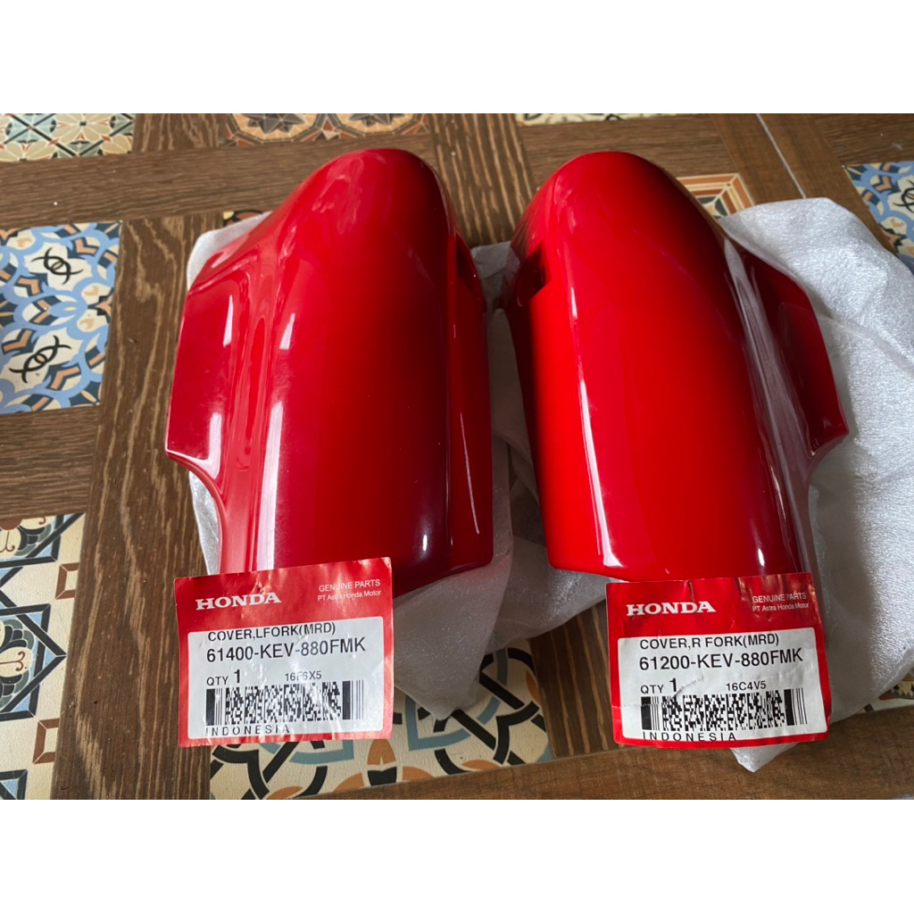 Tutup Shock Spakbor Depan Merah Supra Lama X Ori AHM 61200KEV880FMK 61400KEV880FMK