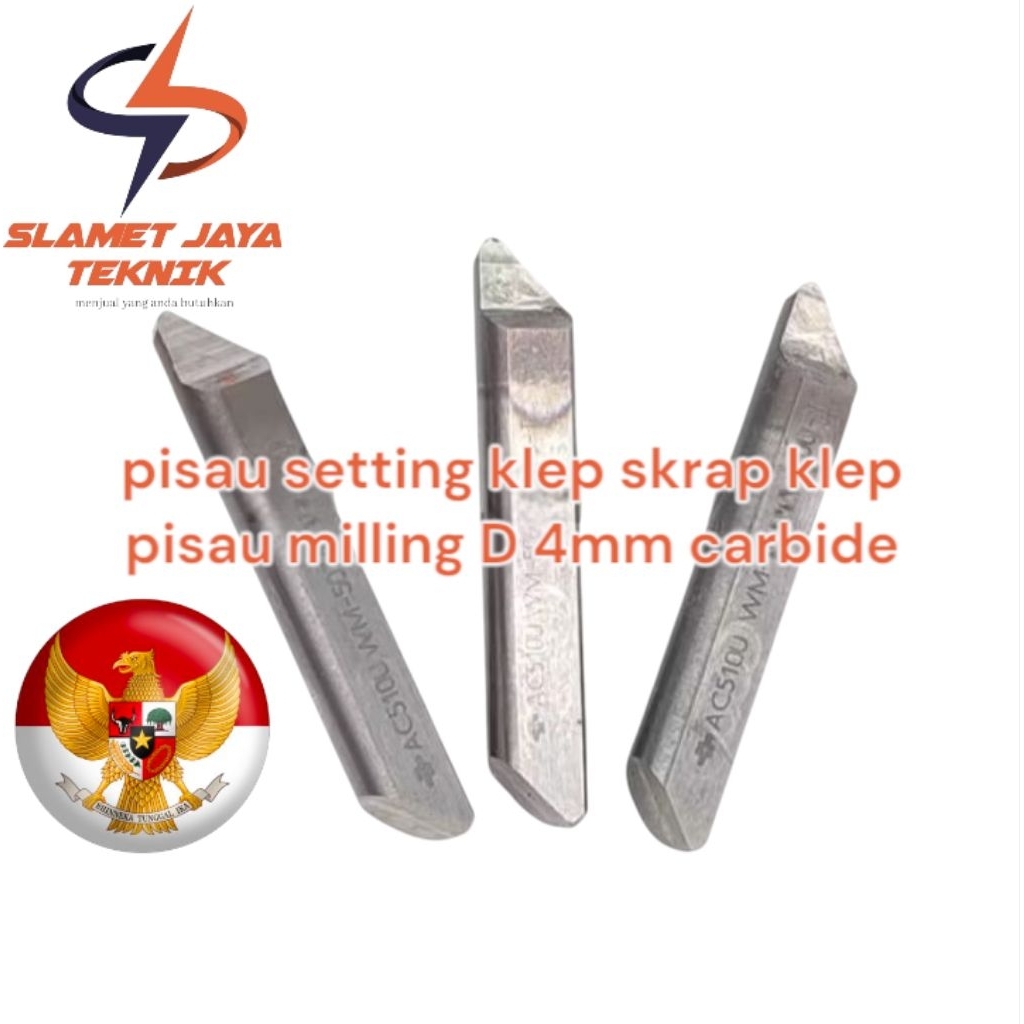 pisau setting klep skrap klep pisau milling D 4mm carbide
