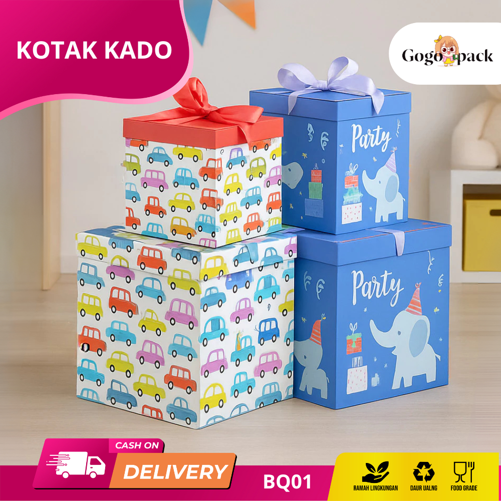 

Gift Box / Box Kado / Kotak Kado / Kotak Hadiah / Kotak Hampers / Box Hampers | BQ01-BQ02