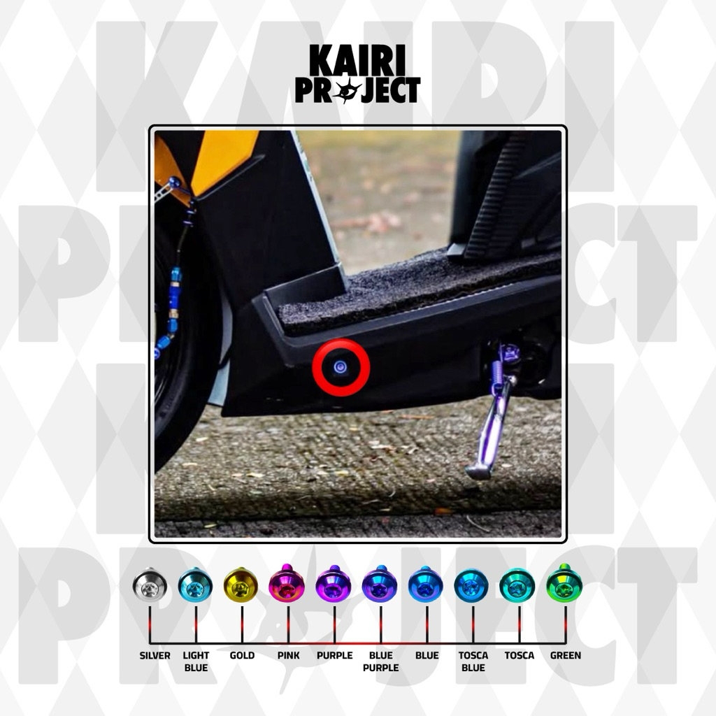 Baut titanium Dek bawah matic vario.beat.scopy