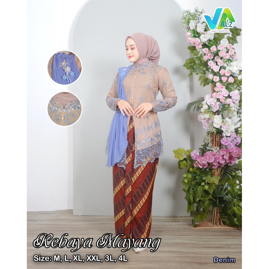 Permata Olshop / Kebaya Mayang Set rok / Kebaya Selendang Modern / Kebaya Tunik Melayu Modern / Keba