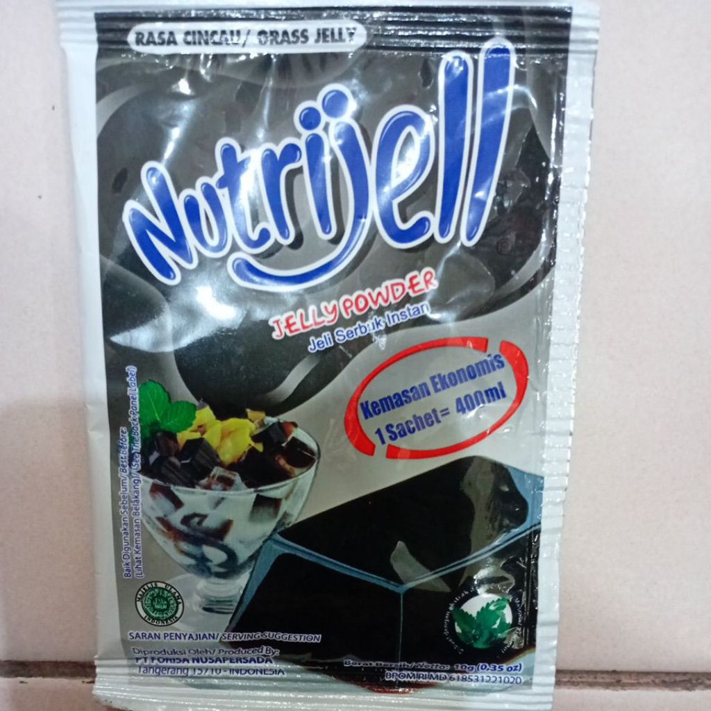 

Nutrijell Ekonomi Jelly Powder Kemasan Sachet Rasa Cincau 10gr