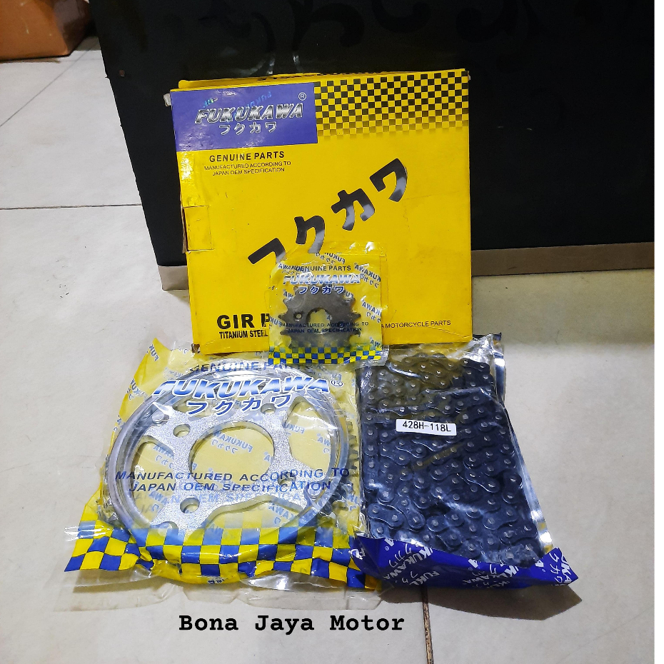 GEAR SET SONIC 150 R 428H-118L-42T-15T MEREK FUKUKAWA