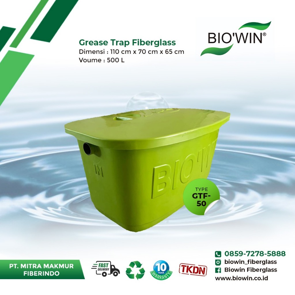 Grease trap fiberglass, grease trap fiber, grease trap dapur MBG