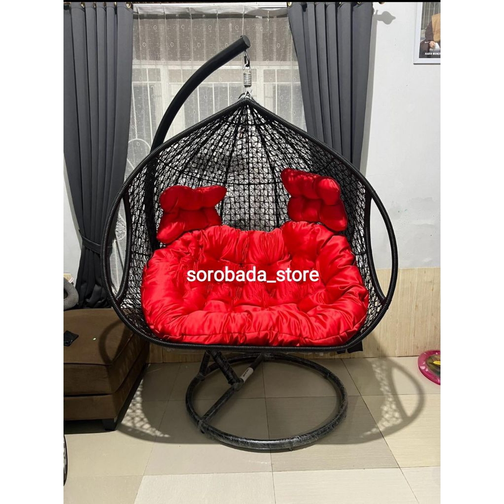 ayunan rotan sintetis jumbo/ayunan rotan jumbo premium/tempat duduk santai/tempat santai/
