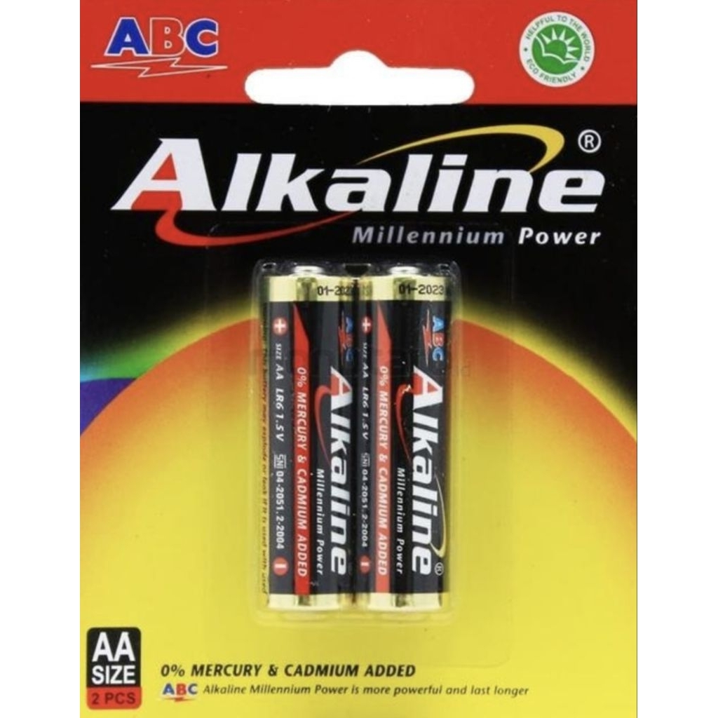 Baterai Alkaline ABC AA 1 pasang isi 2 biji batere ABC Alkaline A2 2pcs 2 buah 2 biji