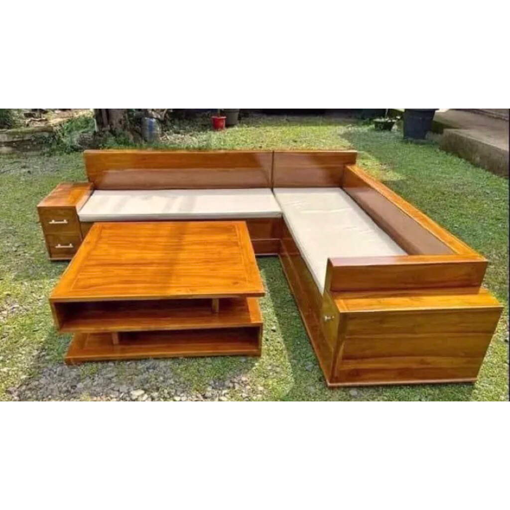 KURSI SUDUT MINIMALIS KURSI SUDUT KAYU JATI KURSI SUDUT MODERN