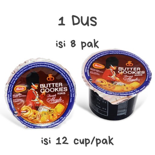 

1 DUS Nissin Monde Butter Cookies 12 cup Isi 8 pak