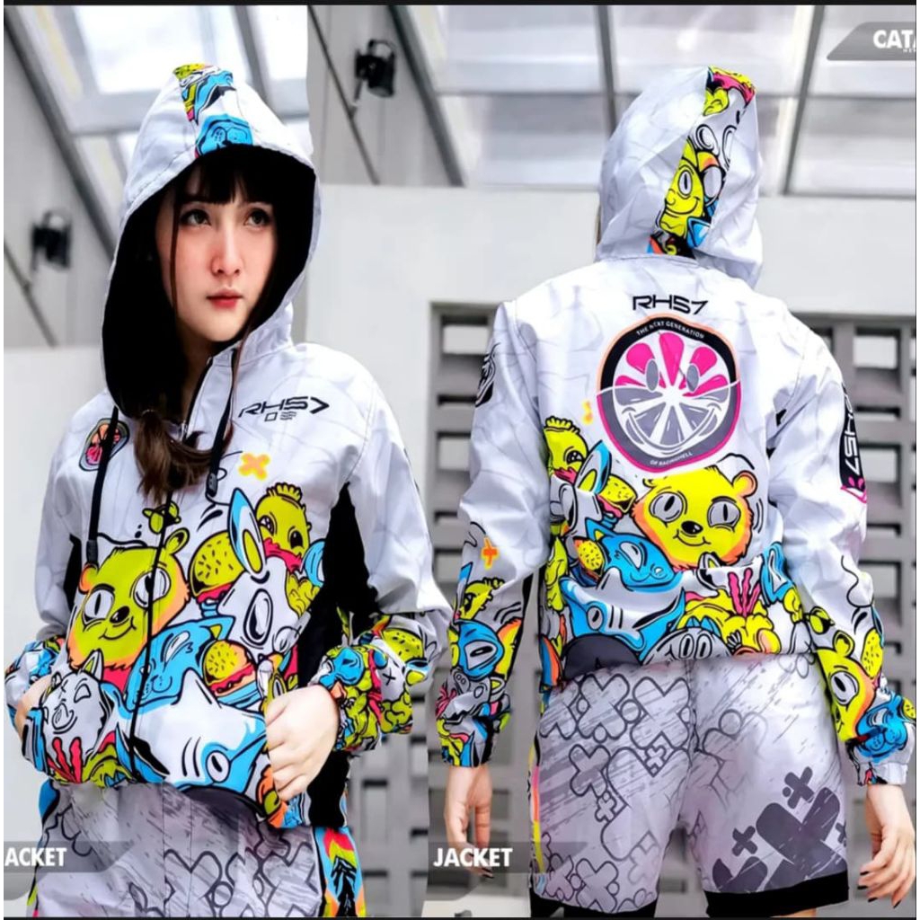 RH57 Jaket Runing Motip Animasi