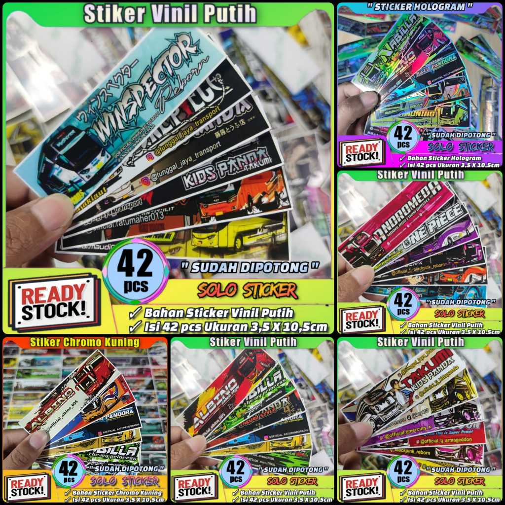 

Stiker Bus Panjang Bahan Vinyl Putih Sticker Bis Isi 42pc SUDAH DIPOTONG