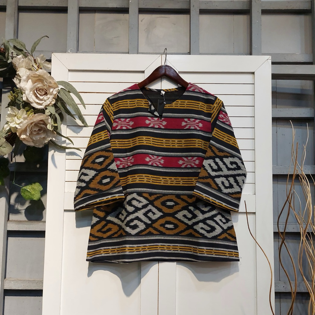 (2) Blouse tenun etnik, blouse viral, tenun blouse, baju etnik, atasan etnik, tenun, baju viral