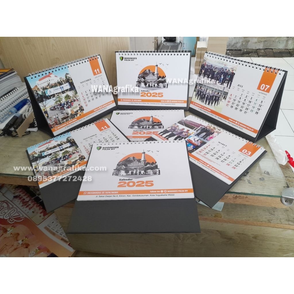 

souvenir kalender meja custom desain bebas