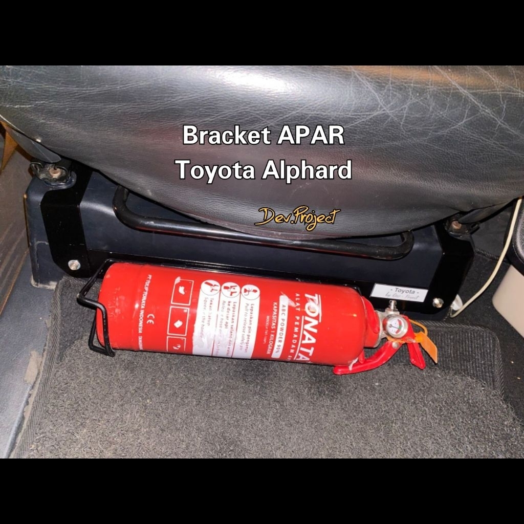 Bracket / Dudukan APAR di Kaki Jok Mobil Toyota Alphard / Vellfire (2008-2014)