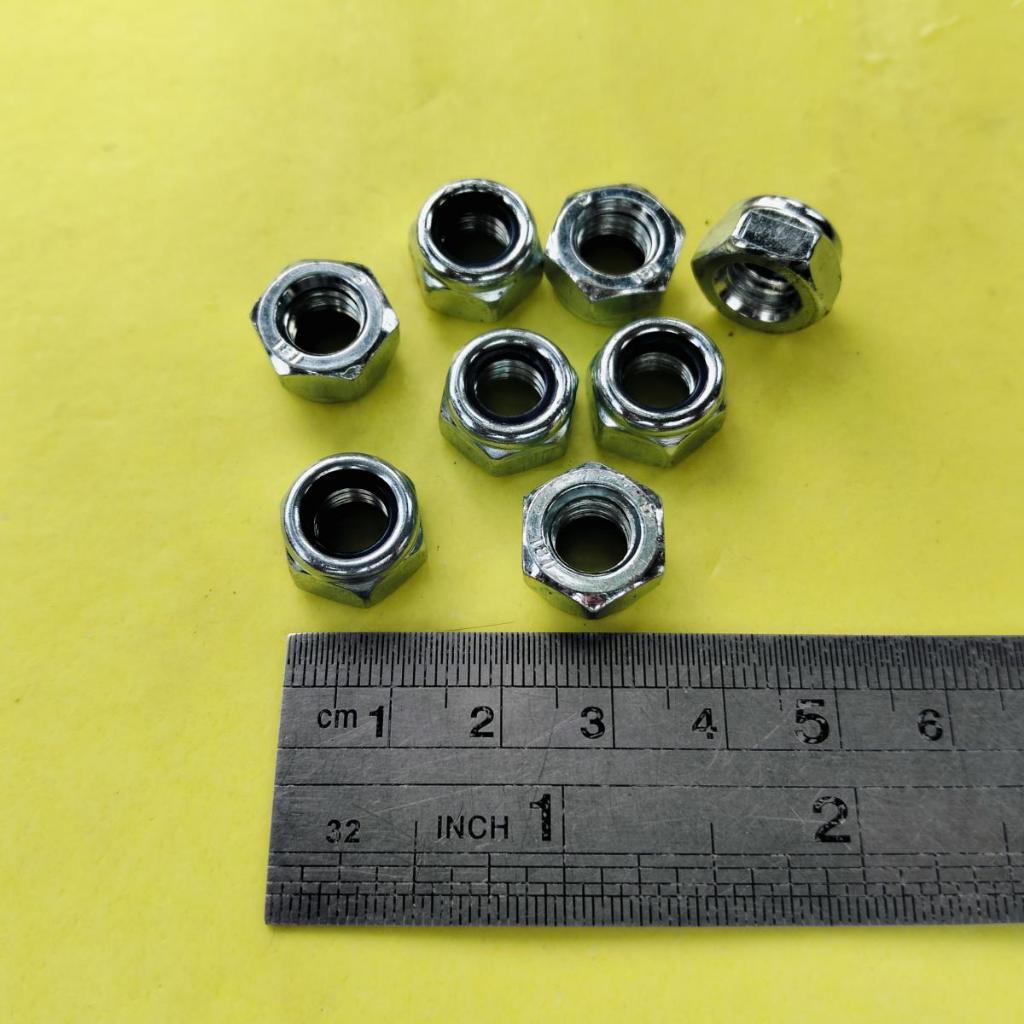 MUR NYLON PUTIH M10 / MUR BAUT 17 KUNCI 17 / LOCK NUT M10 GALVANIS / MUR NYLON GALVANIZ M10 / MUR NY