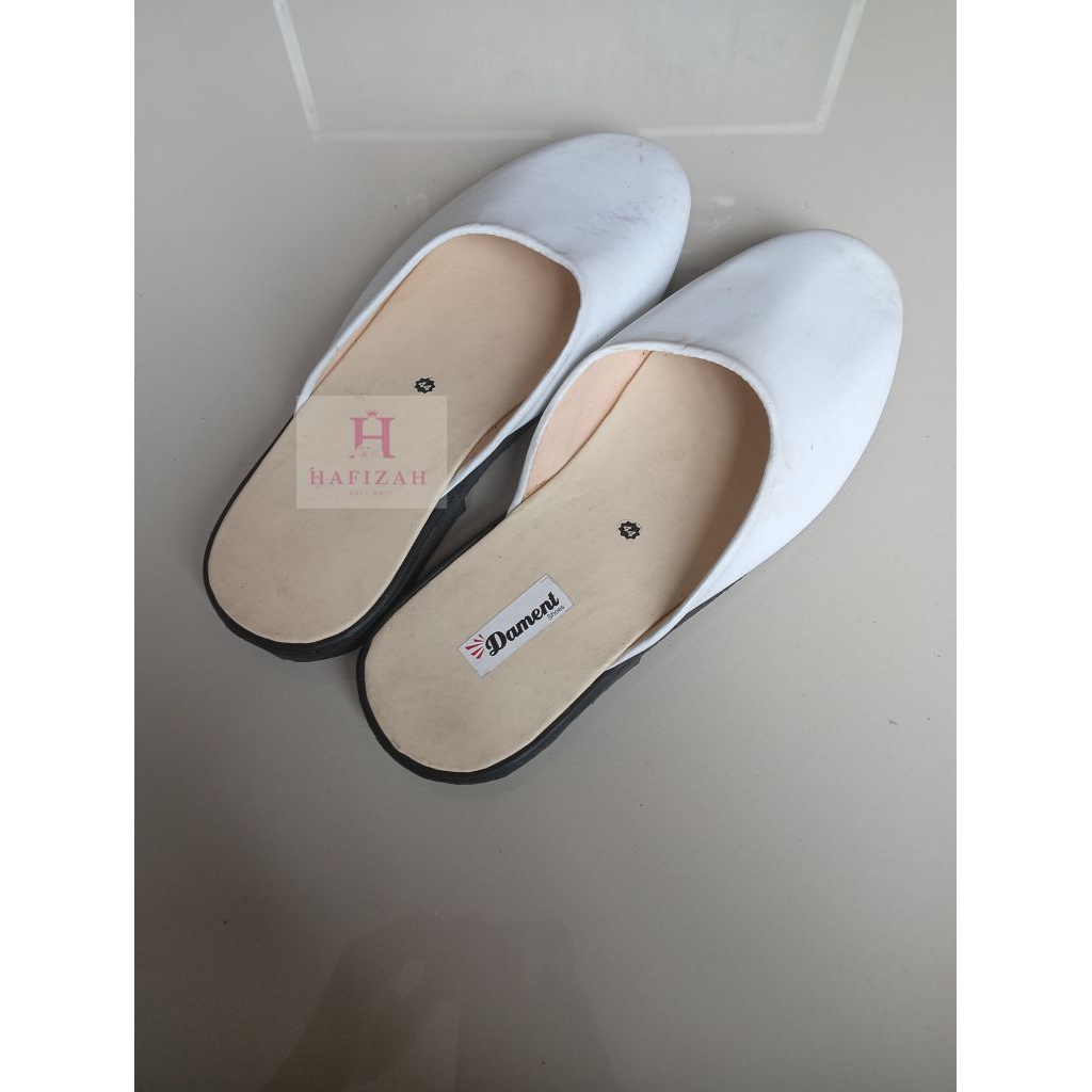 Hafizah Selop Sandal Pengantin Jawa untuk Pria Bapak Besan Warna Putih Elegan Sendal Cowok Shoes Kul