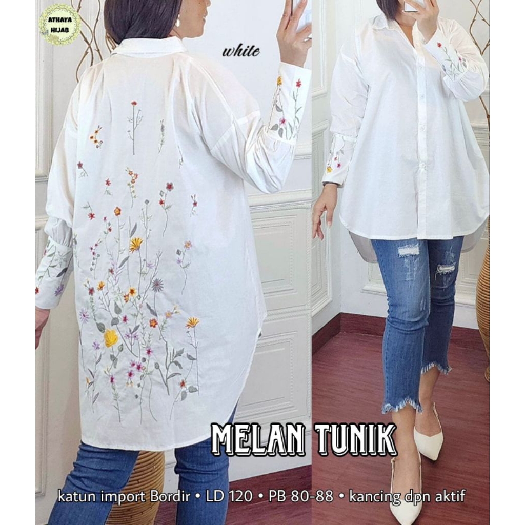 Baju Tunik Wanita Premium Melan Tunik By Athaya Hijab