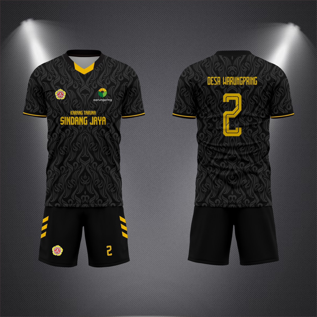 JERSEY FULL PRINTING KERAH HITAM KUNING/ JERSEY SEPAK BOLA / JERSEY FUTSAL / JERSEY CUSTOM