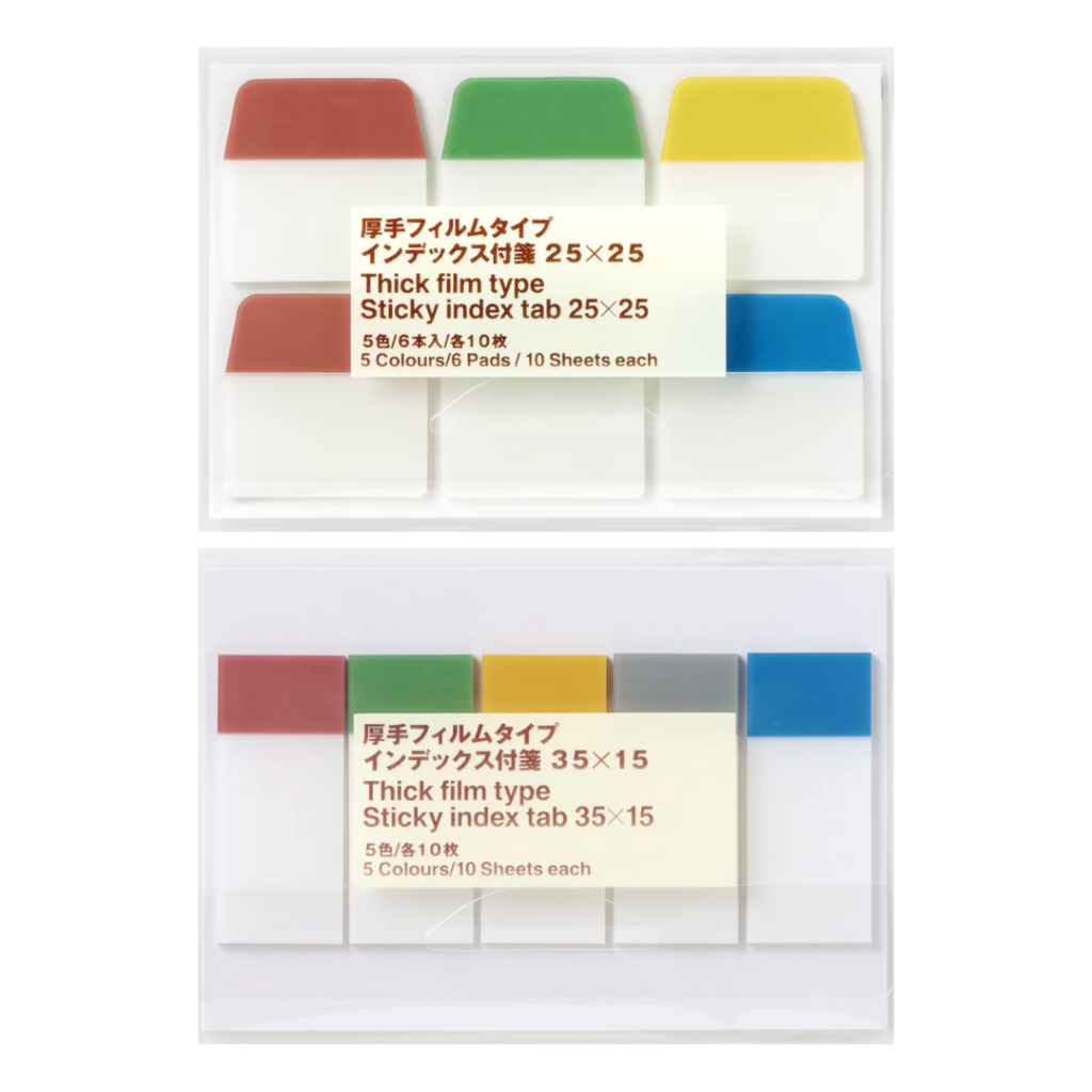 

Muji Thick Film Type Sticky Index Tab Penanda Halaman Tebal Original Muji Jepang