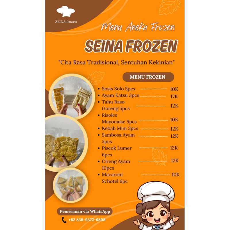 

Frozen sosis solo, smokbeef, kebab, tahu bakso, sambosa, piscok