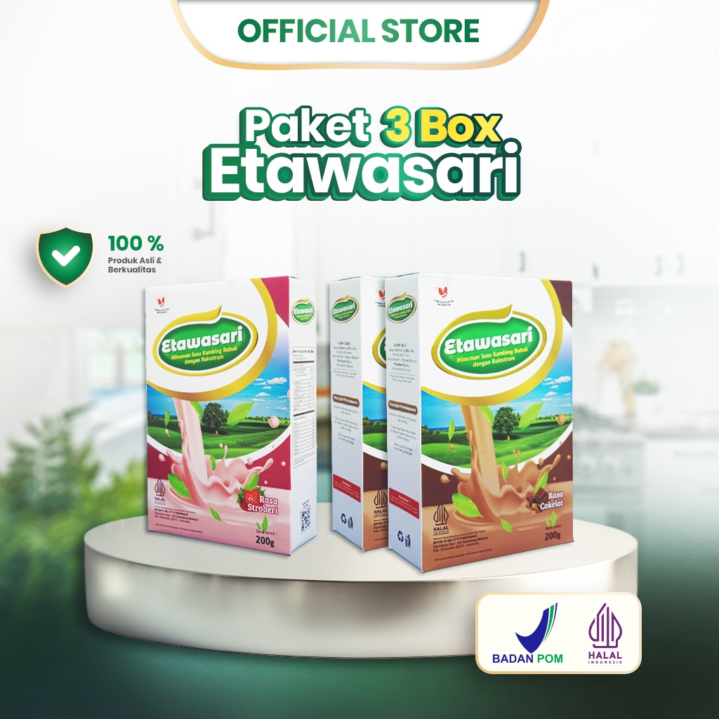 

Etawasari - 3 Box Susu Etawa Dukungan Pernafasan, Nutrisi Sehat untuk Kolostrum Anak