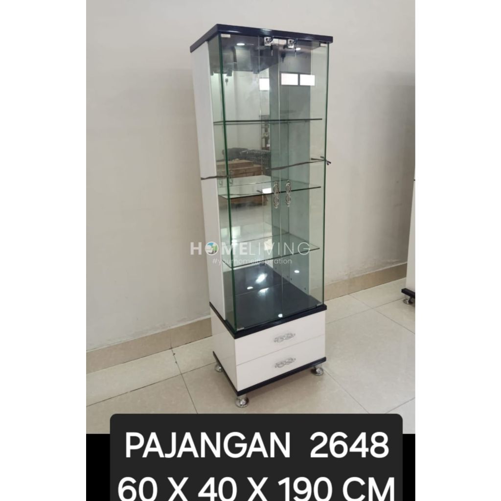 HOMELIVING - LEMARI KACA - LEMARI PAJANG - LEMARI HIAS - RAK HIAS KACA