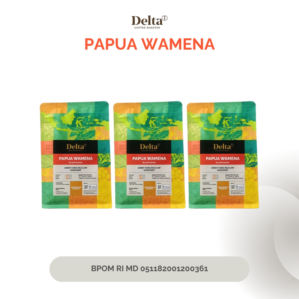

DELTA COFFEE ROASTER - Kopi Arabica Papua Wamena - 3x200gr