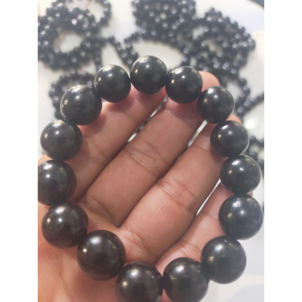 gelang tasbih jumbo biji gebang pocok lontar asli /gelang tasbih kokka jawa asli / pocok lontar hita