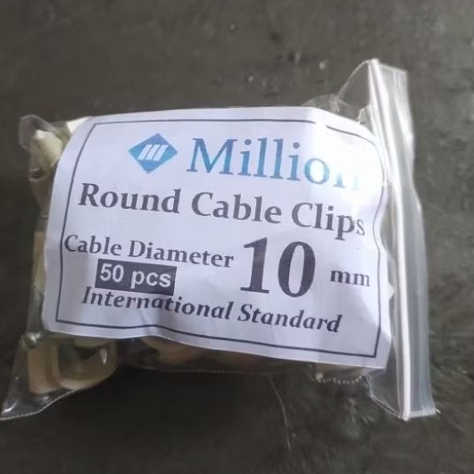 Klem Kabel 10 mm + paku MILLION