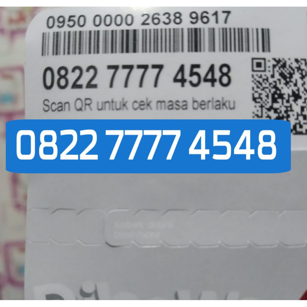 nomor cantik simpati 7777 4548