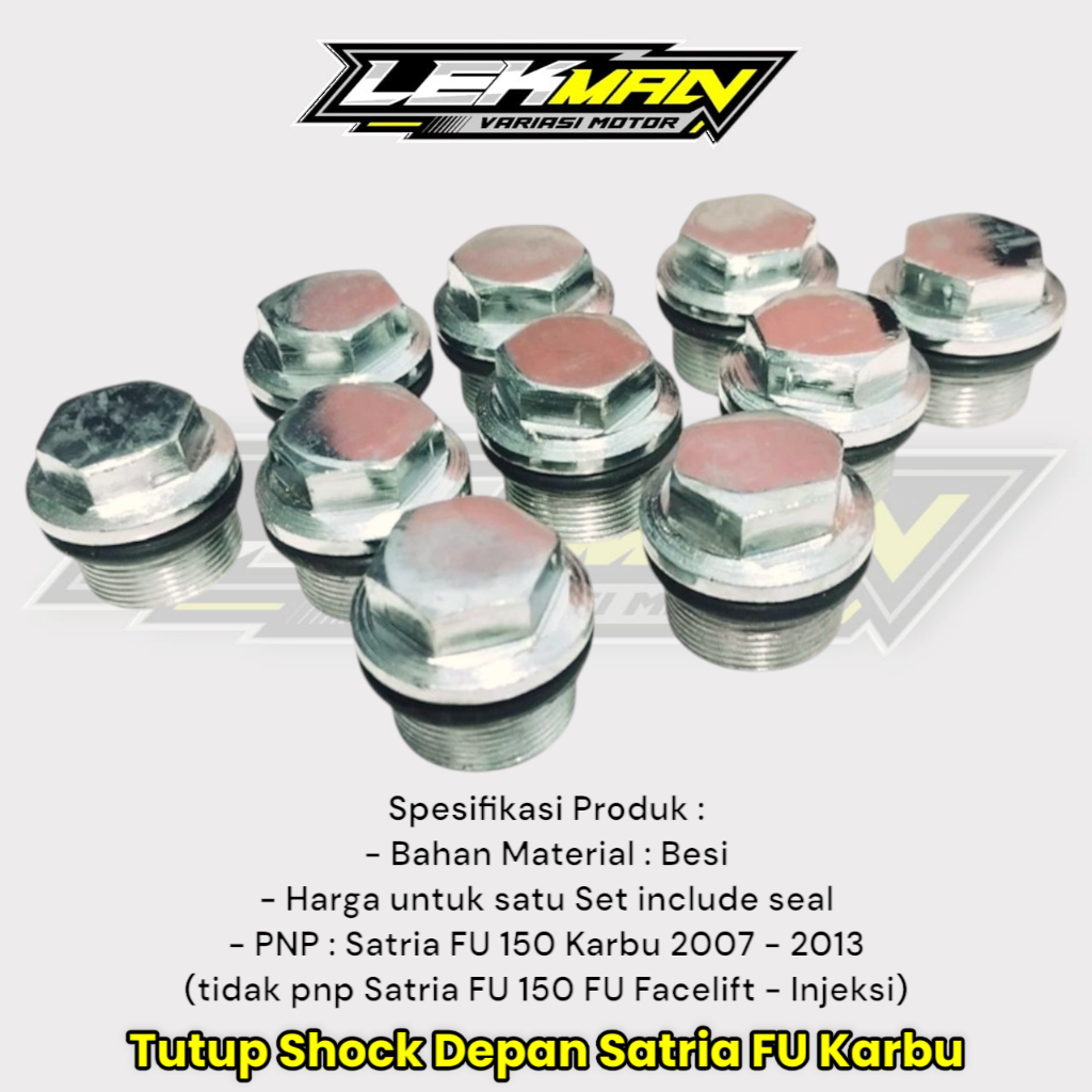 Tutup Shock Depan Satria FU Baut Shock Depan Satria FU Karbu Satu Set Include Seal