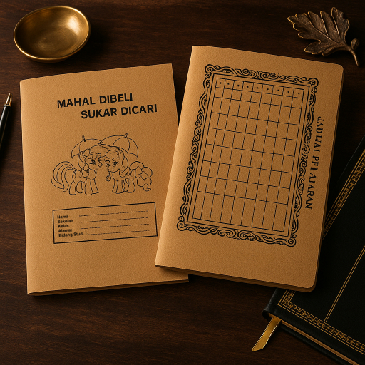 

Sampul Buku Coklat Kwarto isi 80 lembar