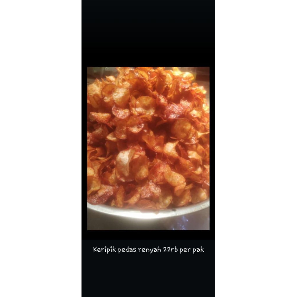 

keripik ubi pedas renyah