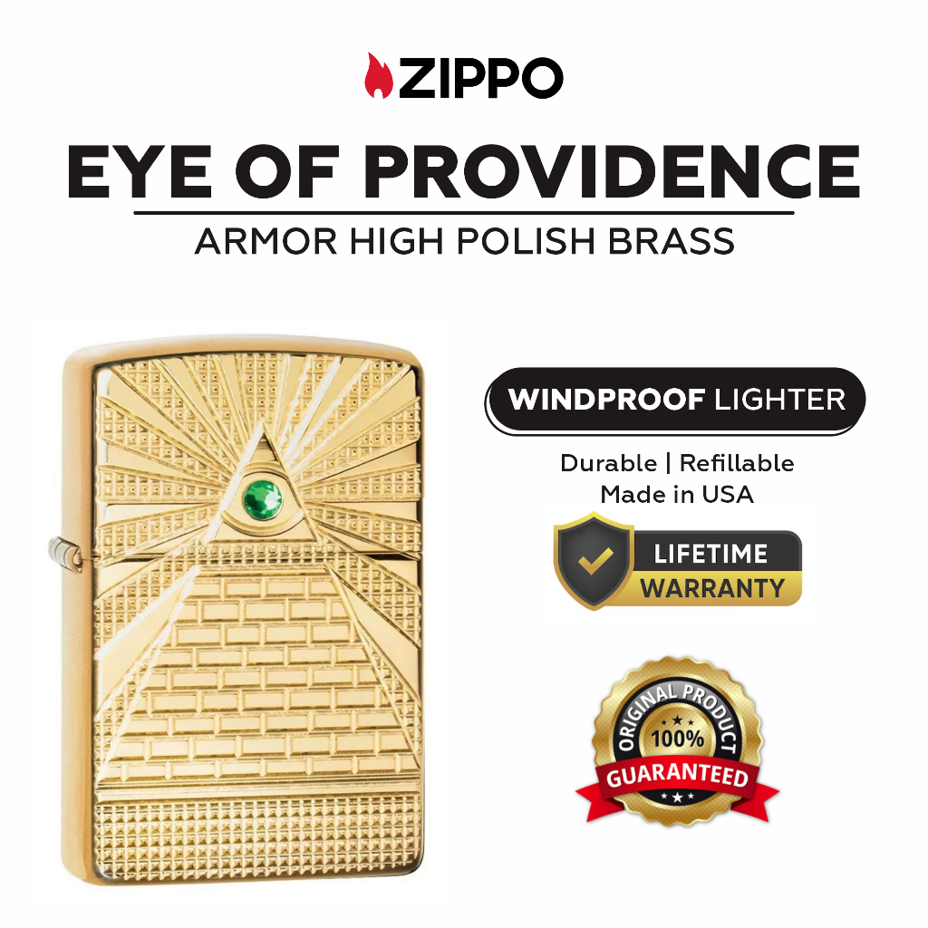 Zippo 49060, Eye of Providence Armor High Polish Brass