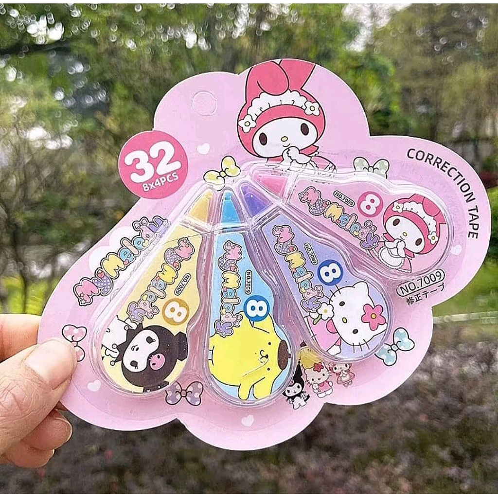 

Isi 4 Pcs Correction Tape / Tip-x Kertas / Pita Koreksi Karakter