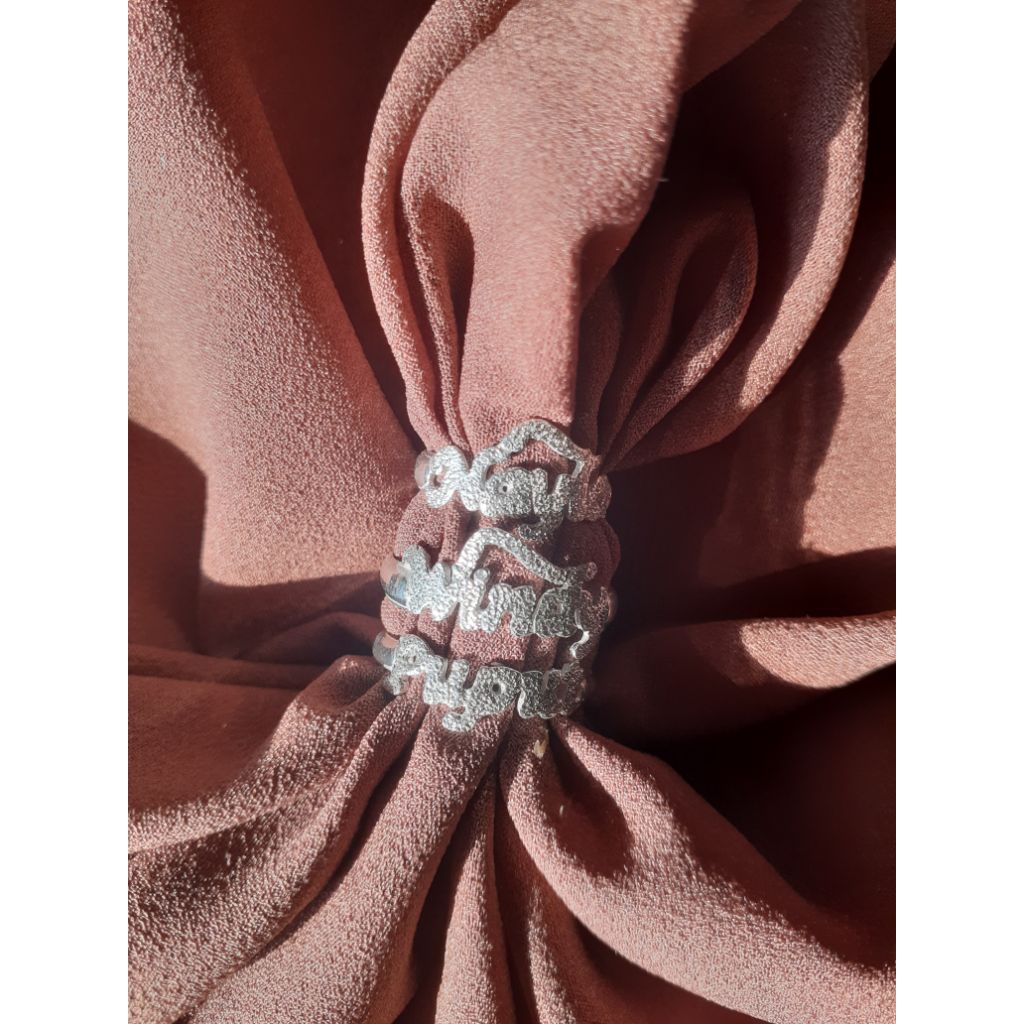 Cincin costume nama perak asli 100%