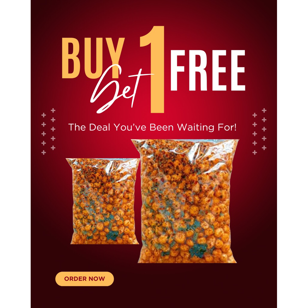 

BUY 1 GET 1paket bundle 2KG Cimol krispy pedas daun jeruk
