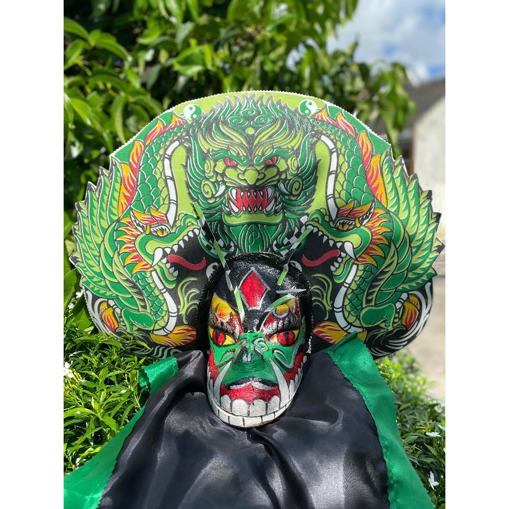 barongan devil spon dihiasi gondel celana barongan / barongan anak caplokan kain panjang anak anak d