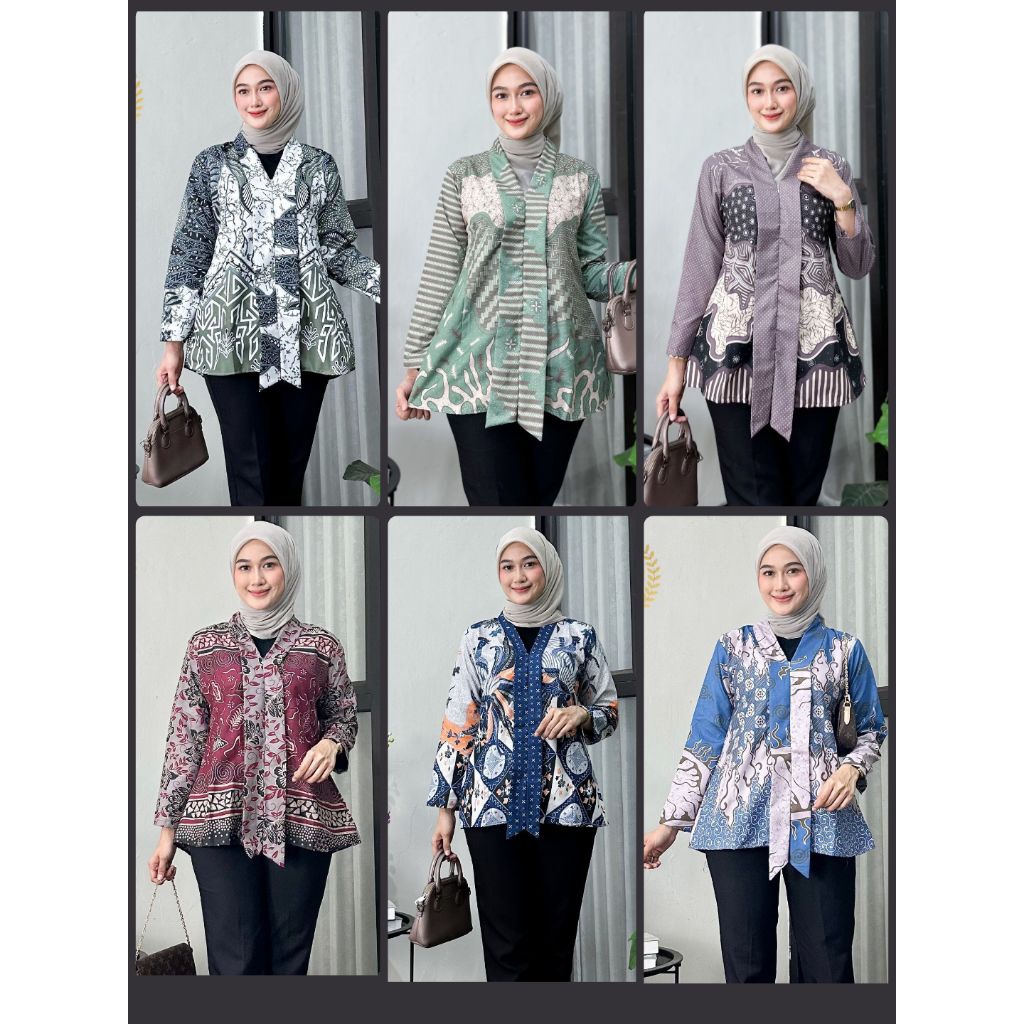 Atasan Batik Wanita Modern Model Terbaru|Blouse Batik Wanita modern