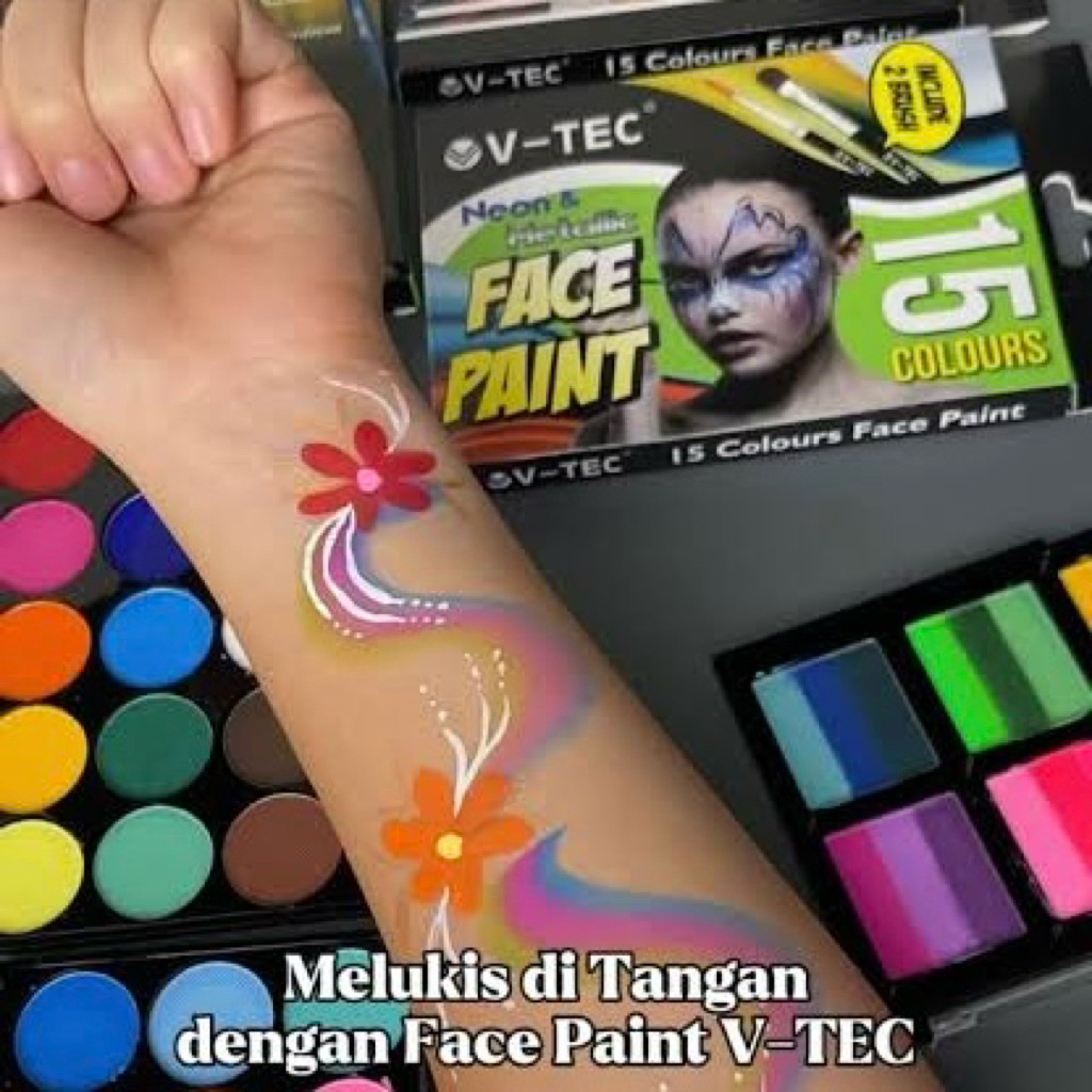 

V-TEC Face Paint FP 401-402-403-404 | Aman untuk kulit dan wajah