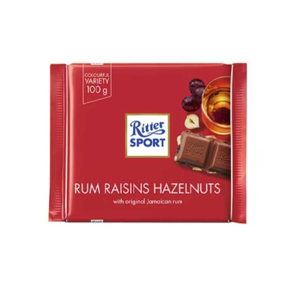 

Ritter Sport Rum Raisins Hazelnuts Chocolate Variety 100g