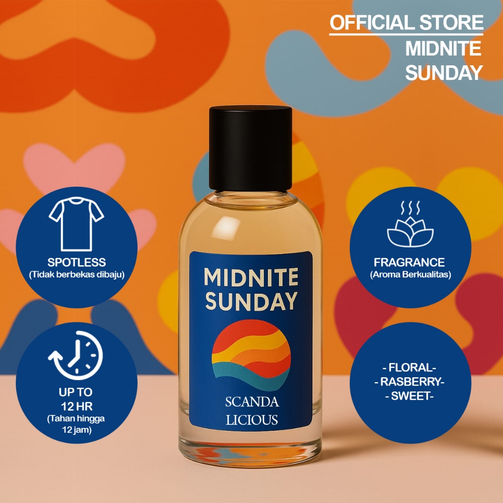 Midnite Sunday Parfum Premium Wanita Scanda licious - Parfum Body Tahan Lama
