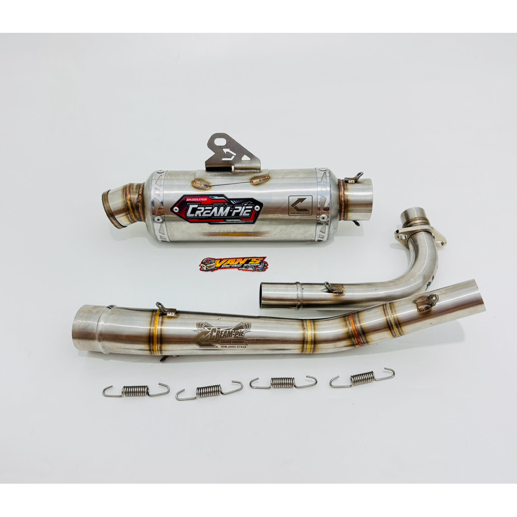 KNALPOT CREAMPIE JOGJA JUPITER Z VEGA R NEW 130CC , 200CC SPEC SONICKAN SPEK TIGER BESTANG BEBAS TAN