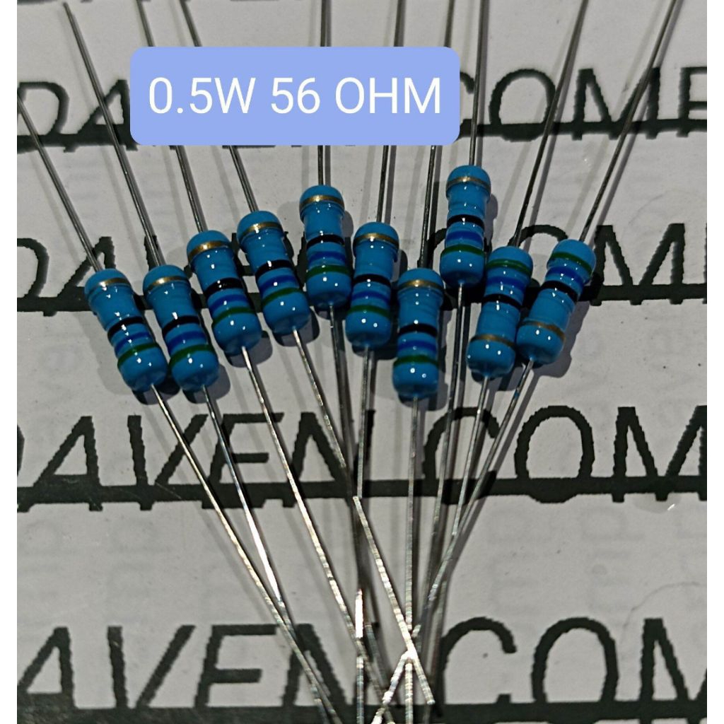 10BUAH RESISTOR 0.5W 56 OHM SETENGAH WATT 56 OHM 56 OHM 0.5WATT 0.5 WATT 56 OHM 56OHM