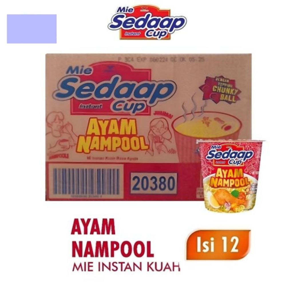 

Mie Sedaap Cup Instant Kuah Rasa Ayam Nampool 75 1 Dus isi 12 Cup