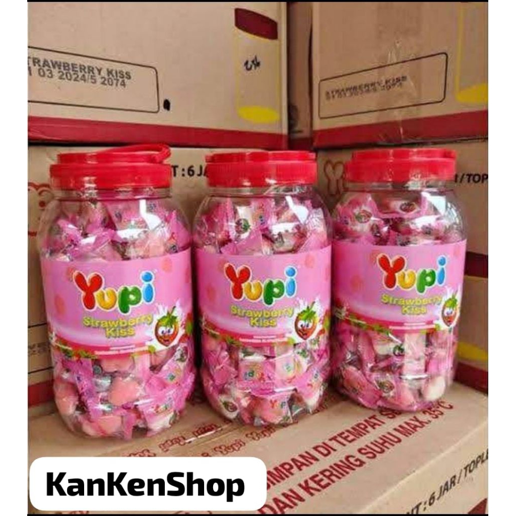 

PERMEN YUPI TOPLES strawberry ISI 125pcs (1toples)