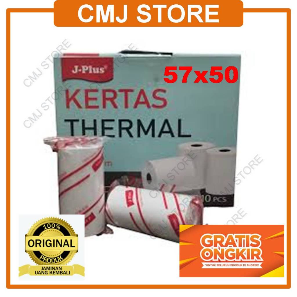 

Kertas Kasir Thermal Paper MERK JPLUS || CORELESS || FULL KERTAS