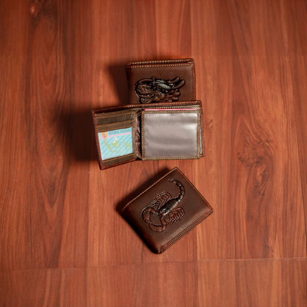 DOMPET PRIA KULIT ASLI | DOMPET PRIA KULIT UKIR NAGA | DOMPET KULIT NEW STYLE KEREN TERMURAH