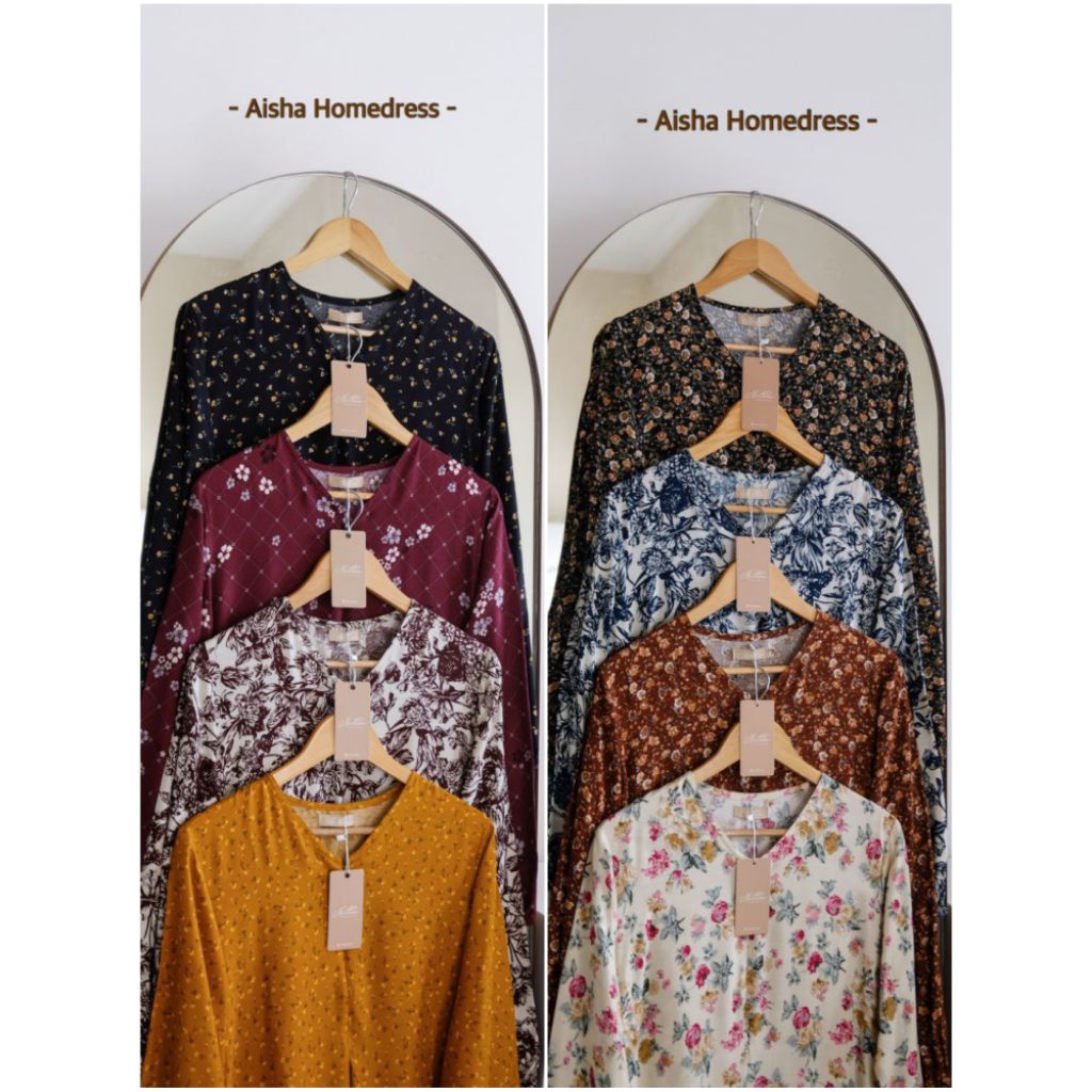 AISHA HOMEDRESS BY NILAM. ORI DISTRIBUTOR NILAM BANYUMAS. DASTER PANJANG DASTER RAYON