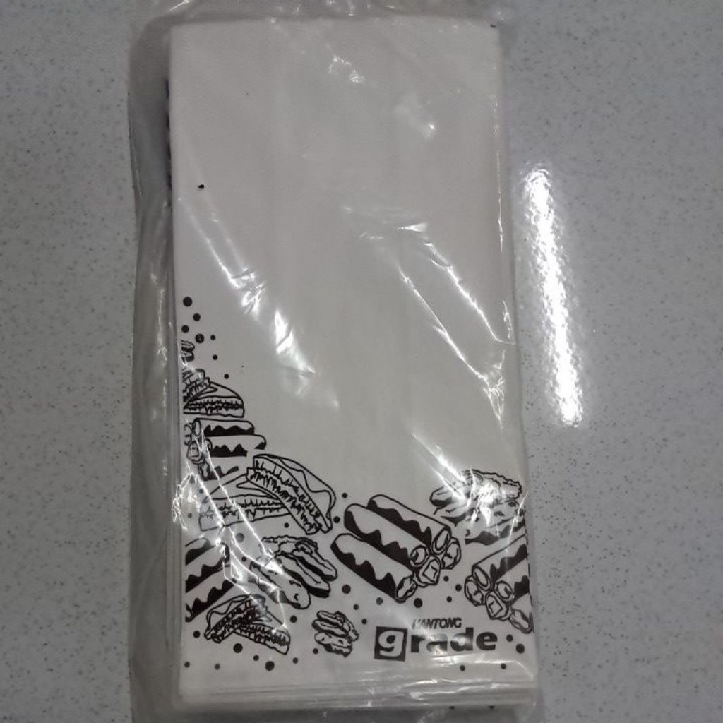 

100 PCS PAPER BAG IVORY PUTIH KANTONG MAKANAN 13x8x25